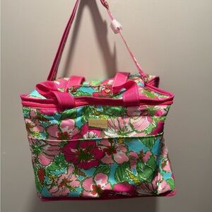 Lilly Pulitzer Exotic Garden Pattern Large Insulated Cooler with Crossbody Strap